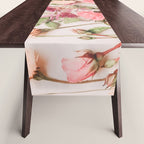 Flowers - Pastel Wildflowers and Pink Roses - Flat lay Florals Table Runner Gallery Image 1