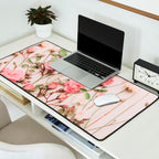 Flowers - Pastel Wildflowers and Pink Roses - Flat lay Florals Desk Mat Gallery Image 2