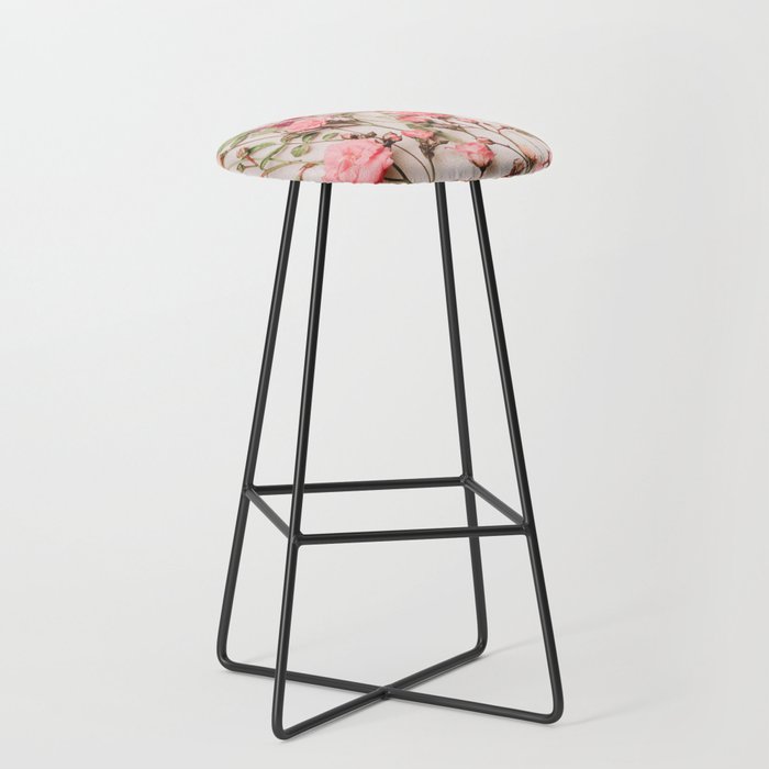 Flowers - Pastel Wildflowers and Pink Roses - Flat lay Florals Stool Gallery Image 1