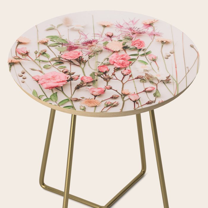 Flowers - Pastel Wildflowers and Pink Roses - Flat lay Florals Side Table Gallery Image 2