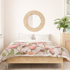 Flowers - Pastel Wildflowers and Pink Roses - Flat lay Florals Duvet Cover Gallery Image 3