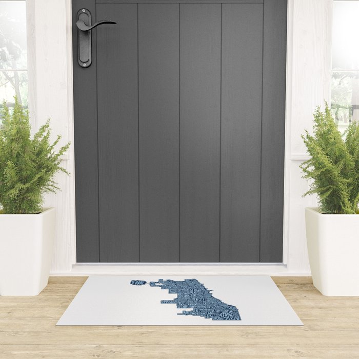 Chicago Neighborhood Map Welcome Mat Gallery Image 3