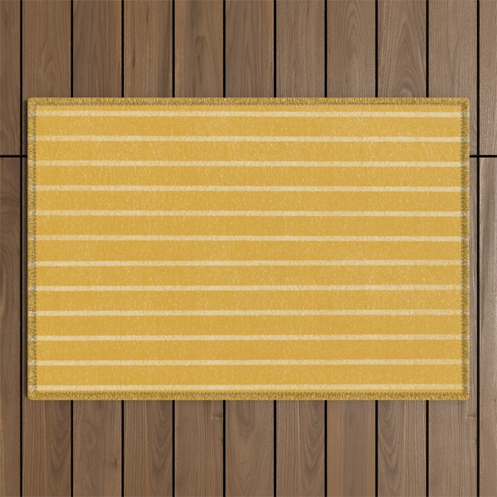 Classic Stripe (Yellow) Outdoor Rug Gallery Image 1