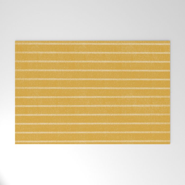 Classic Stripe (Yellow) Welcome Mat Gallery Image 1
