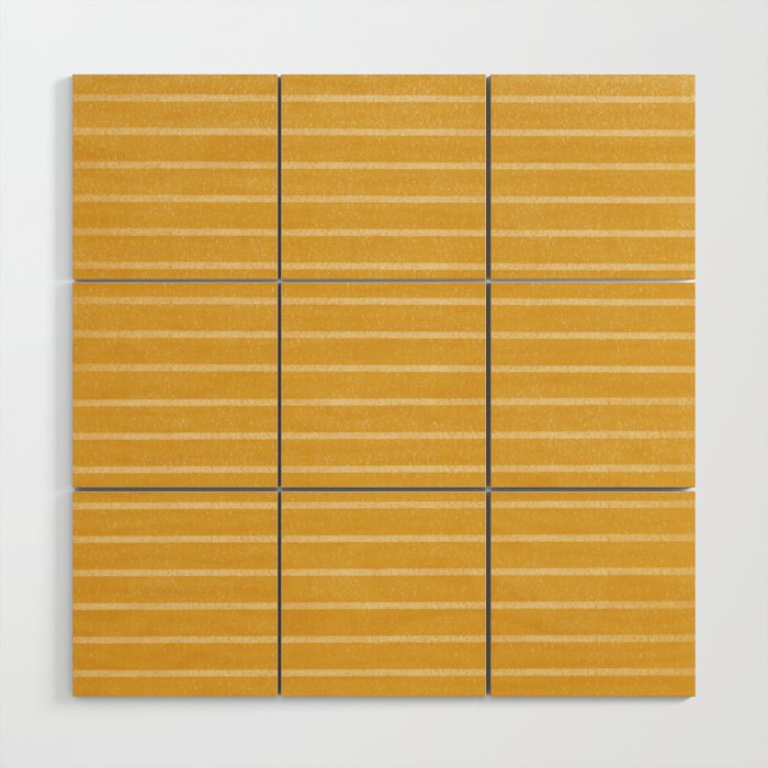 Classic Stripe (Yellow) Wood Wall Art Gallery Image 1