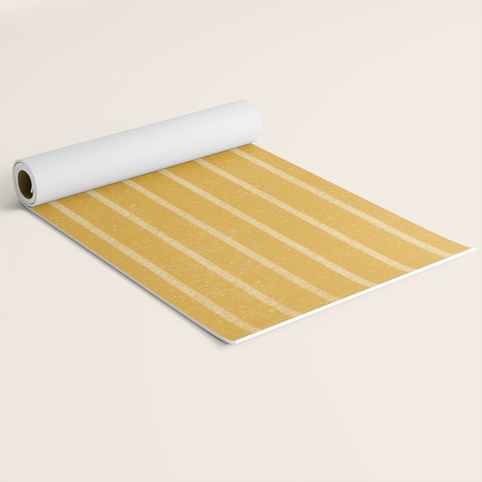 Classic Stripe (Yellow) Yoga Mat Gallery Image 2