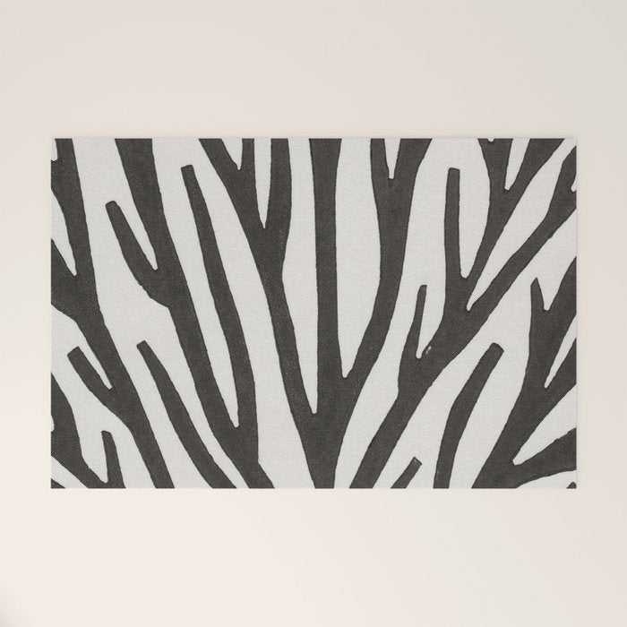 Linocut Tree #3 Welcome Mat Gallery Image 1