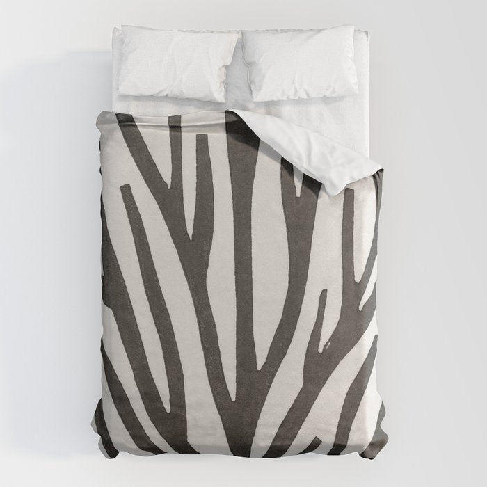 Linocut Tree #3 Duvet Cover Gallery Image 1