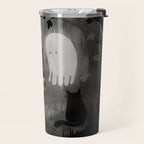A Quiet Spooky Spot (Book Reading Monster) Travel Mug Gallery Image 2