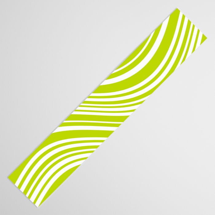 Wavy Stripes XXXVIII - Y2K Lime Green Table Runner Gallery Image 3