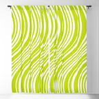 Wavy Stripes XXXVIII - Y2K Lime Green Window Curtain Gallery Image 5