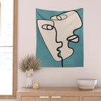 Interwoven Faces 7 Wall Tapestry Gallery Image 2