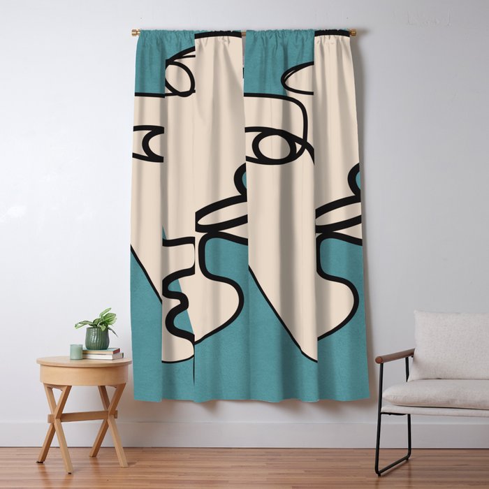 Interwoven Faces 7 Window Curtain Gallery Image 5