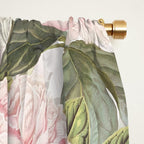 Vintage & Shabby Chic - Antique Pink Peony Flowers Garden Window Curtain Gallery Image 2