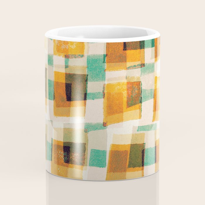 Abstract Linocut Pattern #9 Coffee Mug Gallery Image 4
