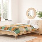 Abstract Linocut Pattern #9 Duvet Cover Gallery Image 2