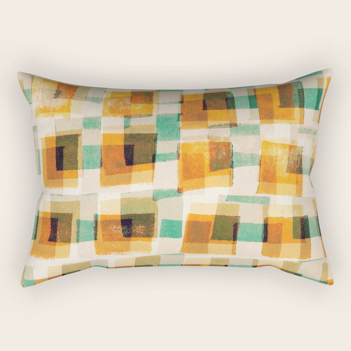 Abstract Linocut Pattern #9 Rectangular Pillow Gallery Image 2