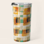 Abstract Linocut Pattern #9 Travel Mug Gallery Image 3