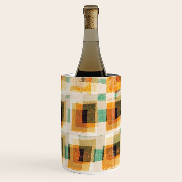 Abstract Linocut Pattern #9 Wine Chiller Gallery Image 2