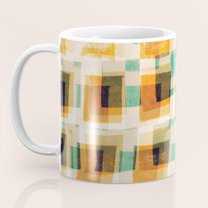 Abstract Linocut Pattern #9 Coffee Mug Gallery Image 3