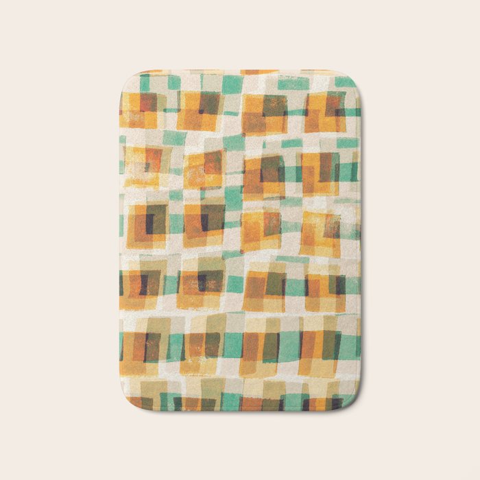 Abstract Linocut Pattern #9 Bath Mat Gallery Image 1