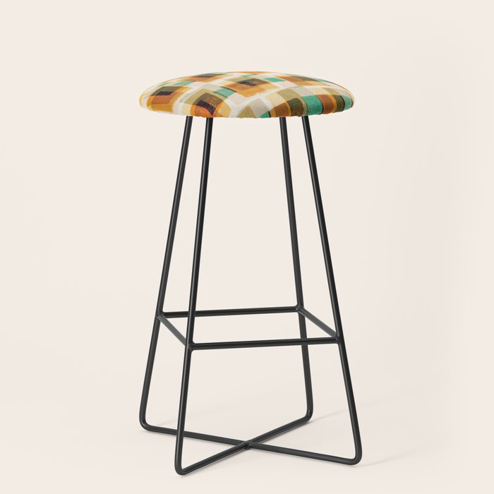 Abstract Linocut Pattern #9 Stool Gallery Image 1