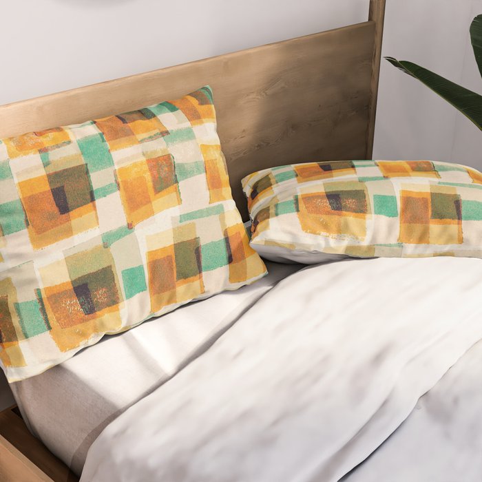 Abstract Linocut Pattern #9 Pillow Sham Gallery Image 2