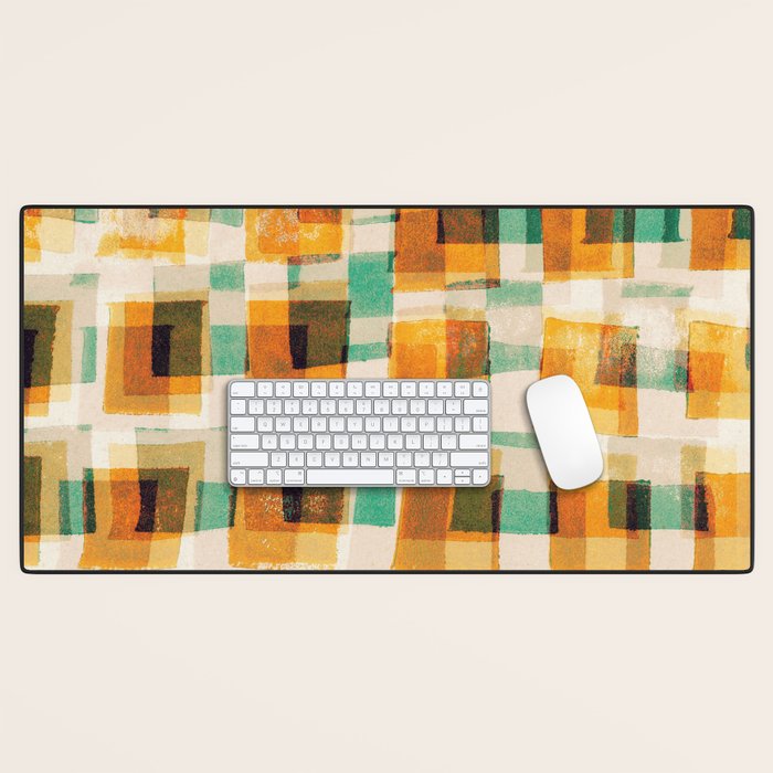 Abstract Linocut Pattern #9 Desk Mat Gallery Image 1