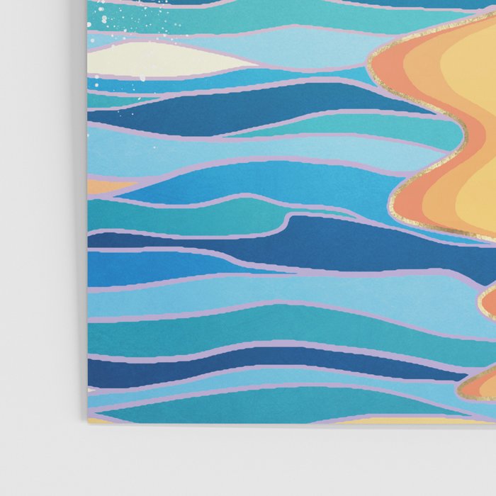 Retro Ocean Sun Poster Gallery Image 3