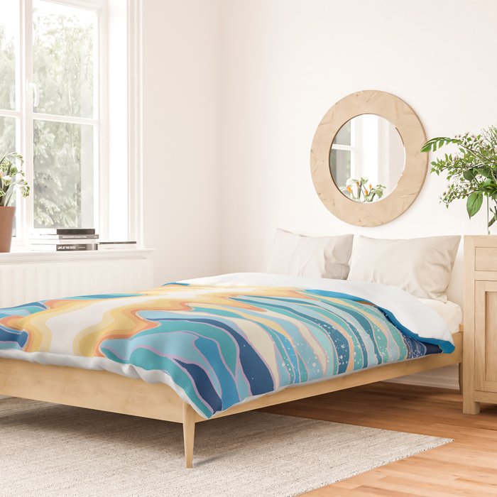 Retro Ocean Sun Duvet Cover Gallery Image 2