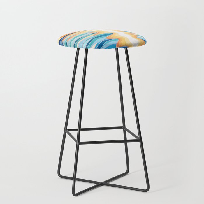 Retro Ocean Sun Stool Gallery Image 1