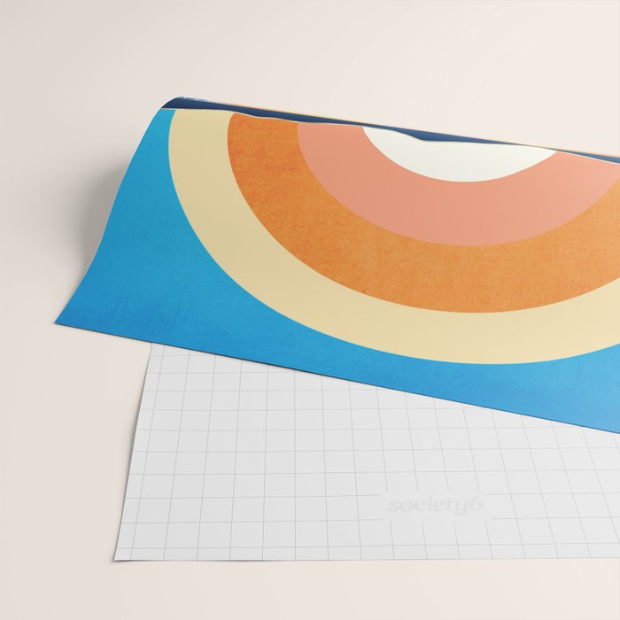 Retro Ocean Sun Wrapping Paper Gallery Image 2
