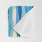 Retro Ocean Sun Throw Blanket Gallery Image 3