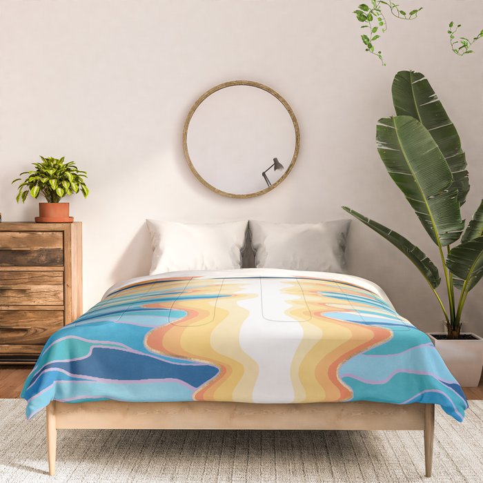 Retro Ocean Sun Comforter Gallery Image 3