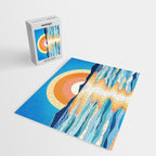 Retro Ocean Sun Jigsaw Puzzle Gallery Image 2