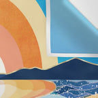 Retro Ocean Sun Wall Tapestry Gallery Image 3