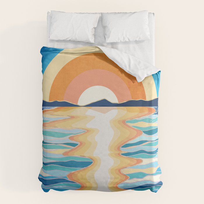 Retro Ocean Sun Duvet Cover Gallery Image 6