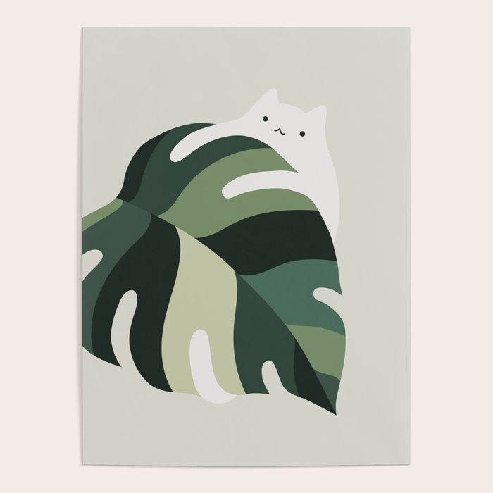 Cat and Plant 12B Poster Gallery Image 4