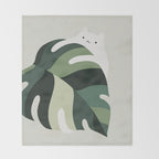 Cat and Plant 12B Throw Blanket Gallery Image 2