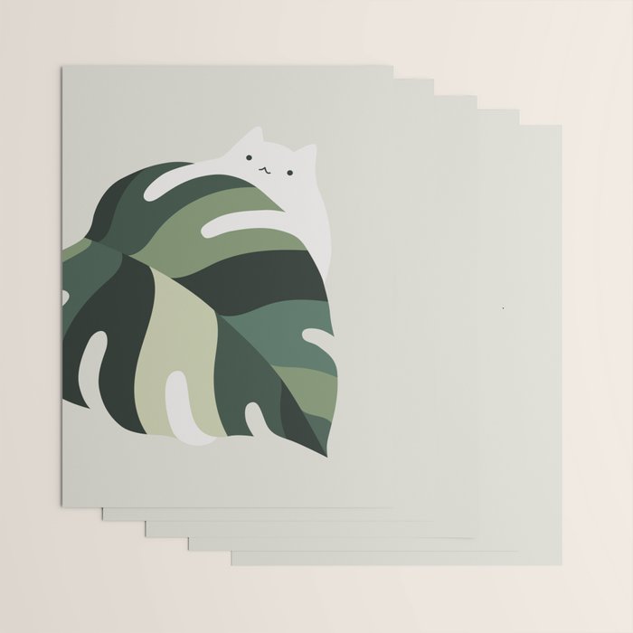 Cat and Plant 12B Wrapping Paper Gallery Image 3