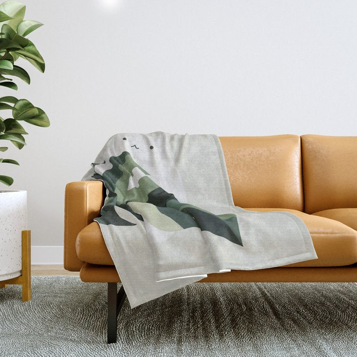 Cat and Plant 12B Throw Blanket Gallery Image 1