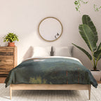 Japanese Painting Heron Poster Sage Green Wabi Sabi Wall Art Japanese Art Japandi Wall Art Comforter Gallery Image 3