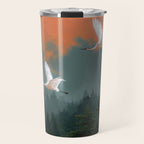 Japanese Painting Heron Poster Sage Green Wabi Sabi Wall Art Japanese Art Japandi Wall Art Travel Mug Gallery Image 1