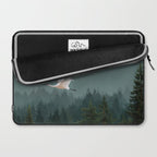 Japanese Painting Heron Poster Sage Green Wabi Sabi Wall Art Japanese Art Japandi Wall Art Laptop Sleeve Gallery Image 2