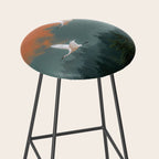 Japanese Painting Heron Poster Sage Green Wabi Sabi Wall Art Japanese Art Japandi Wall Art Stool Gallery Image 2