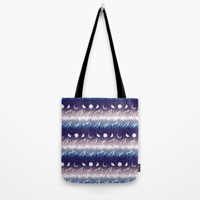 Mountains & Moons Stripe Tote Bag Gallery Image 2