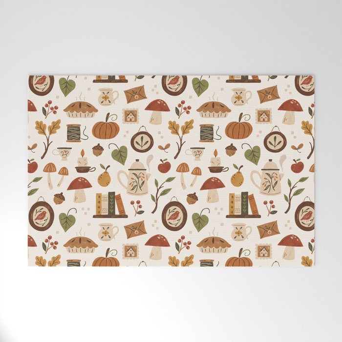 Cozy Vintage Autumn Welcome Mat Gallery Image 1