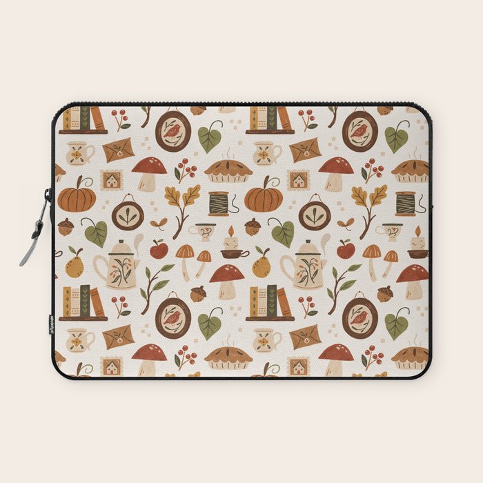 Cozy Vintage Autumn Laptop Sleeve Gallery Image 1