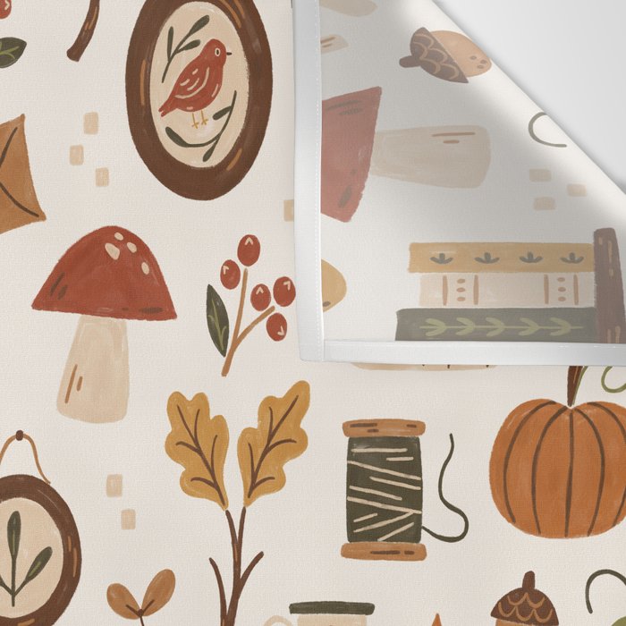 Cozy Vintage Autumn Wall Tapestry Gallery Image 3