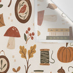 Cozy Vintage Autumn Wall Tapestry Gallery Image 3